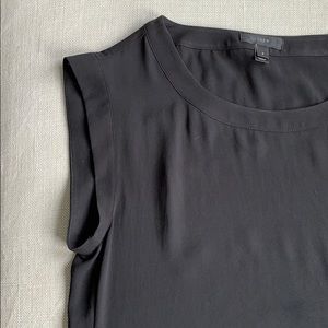 Black J.Crew sleeveless silk work blouse size 2